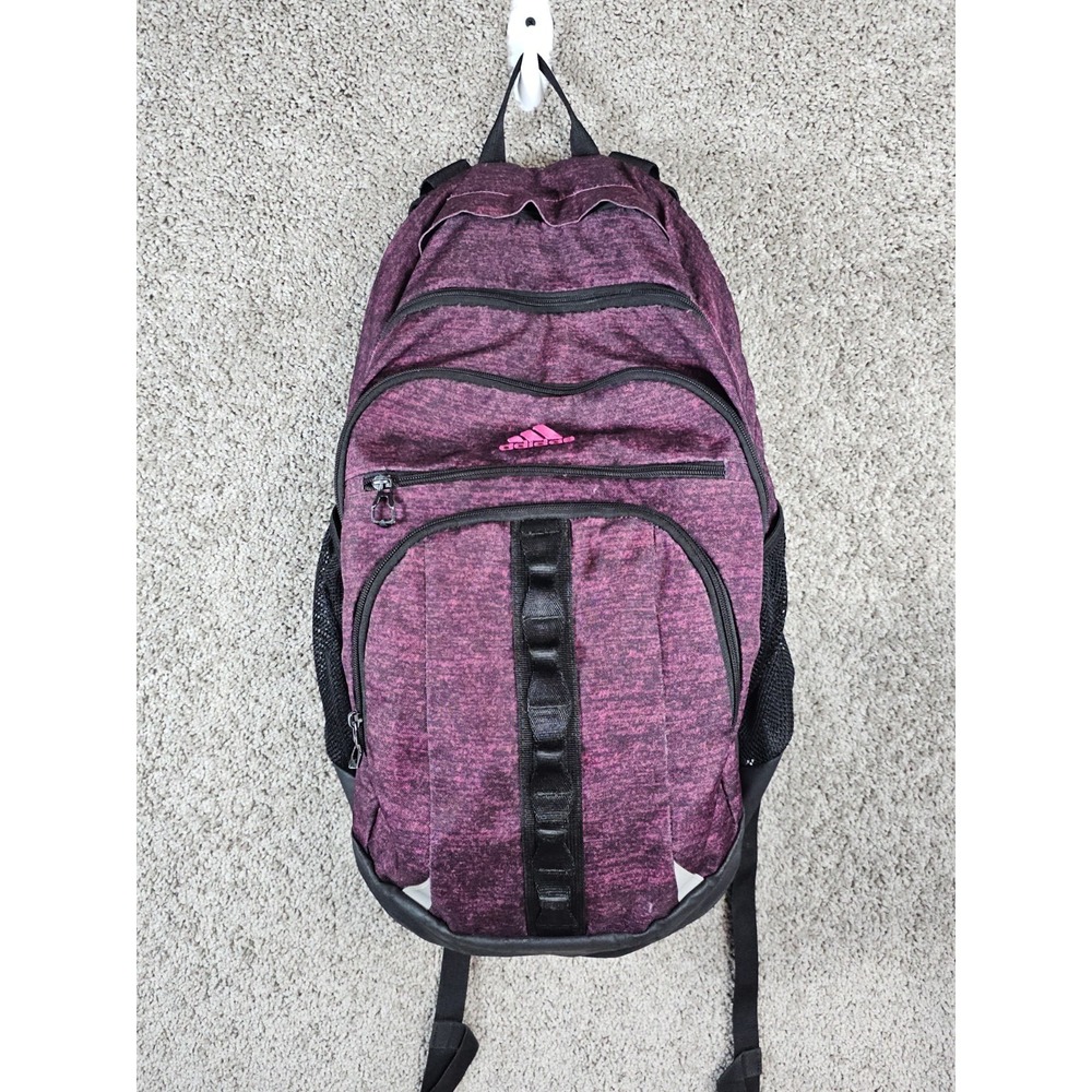 Adidas 20" Black & Heathered Purple/Pink Backpack Laptop Bag 2016